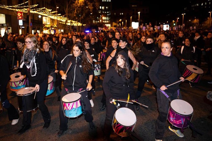Inicio de la manifestación en Barcelona