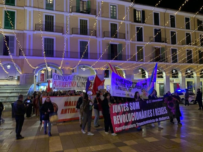 Manifestación por el 25N en Palma