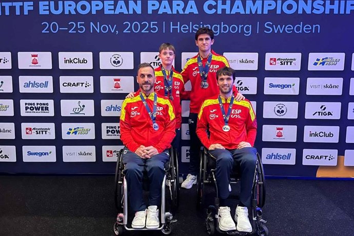 España cierra el Europeo Paralímpico de tenis de mesa con dos nuevas platas en dobles.