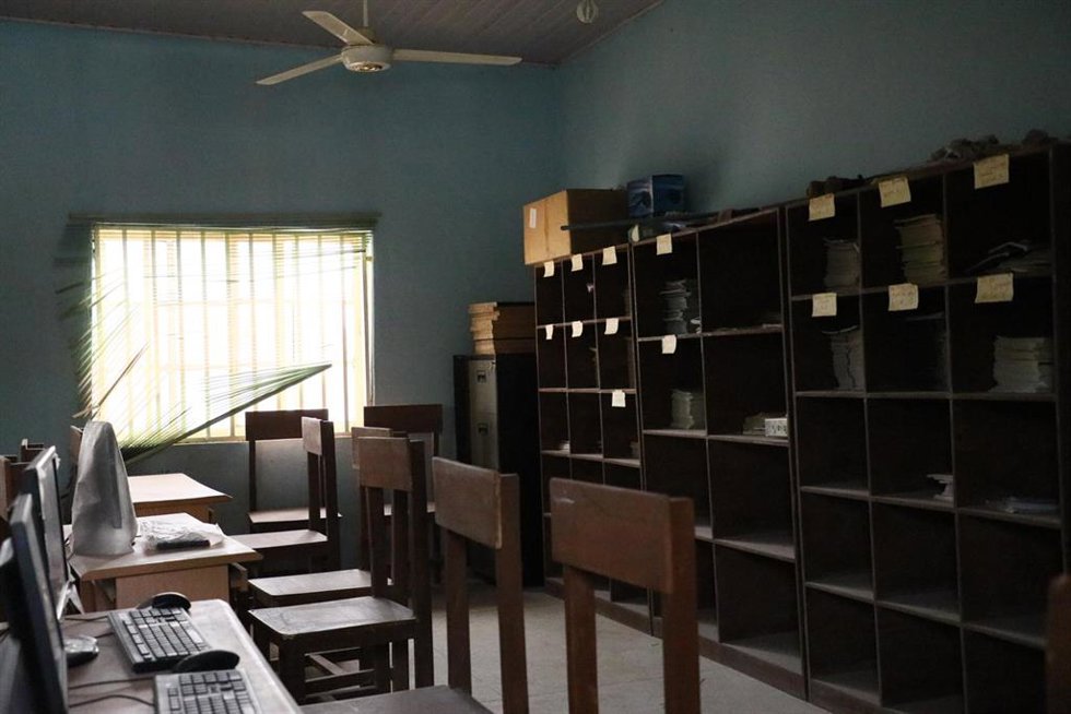 Archivo - Una clase vacía en el noroeste de Nigeria