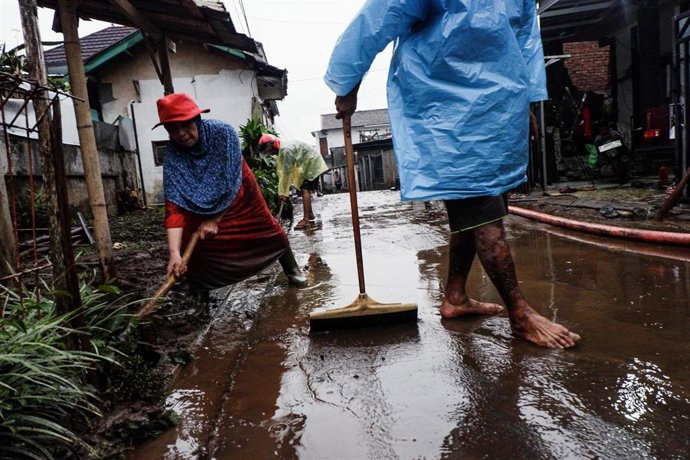 Imagen de archivo de inundaciones en Indonesia. 