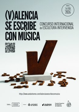 La escultura, que debe ser resistente al exterior, tiene que representar  la letra 'V' del logotipo de Valencia Music City