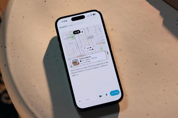 El modo de voz avanzado integrado en los 'chats' de ChatGPT.