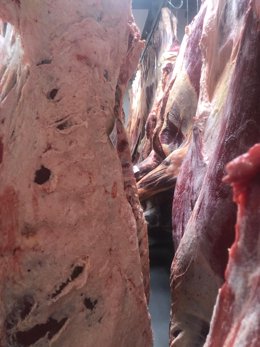 Zona de despiece de un matadero