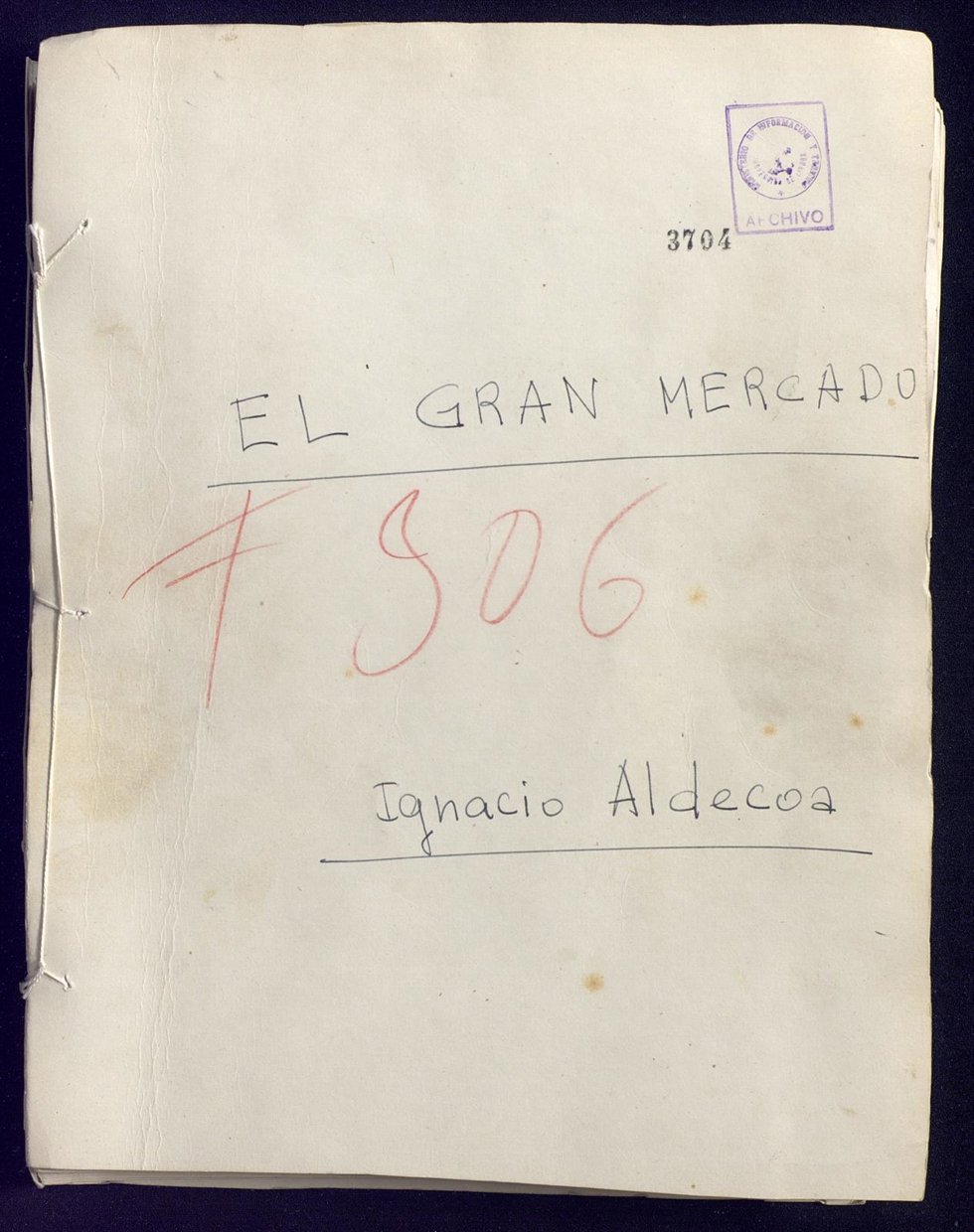 Dos Novelas Inéditas Del Autor Vasco Ignacio Aldecoa Han Sido Localizadas En La Sección De Censura Del Archivo General De La Administración Durante El Proceso De Documentación De La Exposición 'Ignacio Aldecoa. El Oficio De Escribir' De La BNE