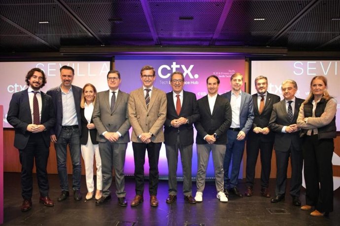 El delegado de Economía del Ayuntamiento de Sevilla, Álvaro Pimentel, en la presentación del CTX Tech Experience Hub.