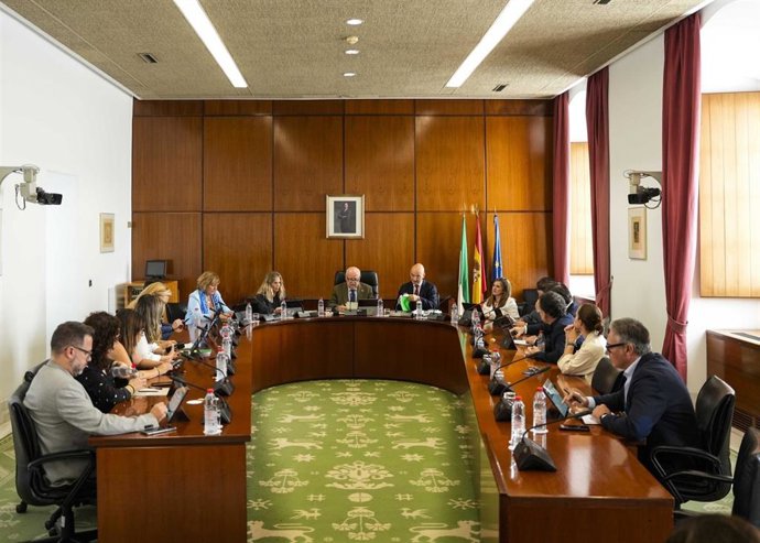 Imagen de archivo de la reunión de la Junta de Portavoces del Parlamento de Andalucía.