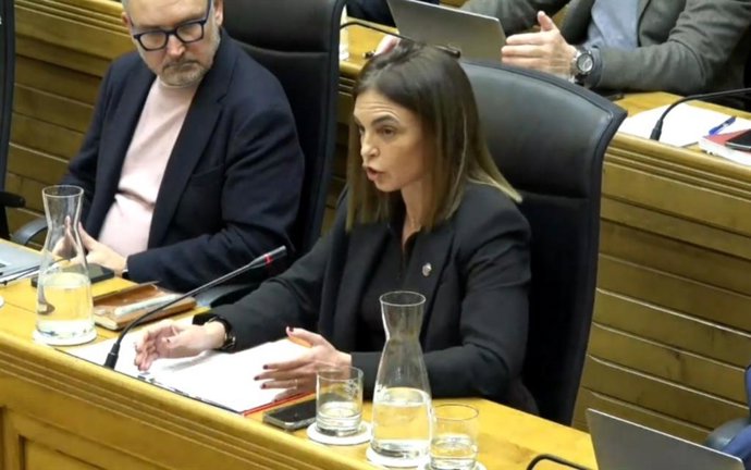 La concejala de Hacienda en el Ayuntamiento de Gijón, María Mitre, interviene en el Pleno Extraordinario de Presupuestos.