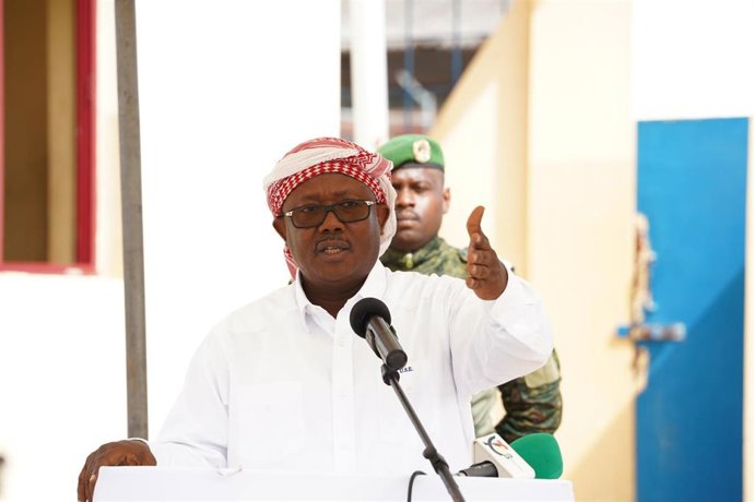 El presidente de Guinea Bissau, Umaro Sissoco Embaló, durante un acto en la capital, Bissau (archivo)
