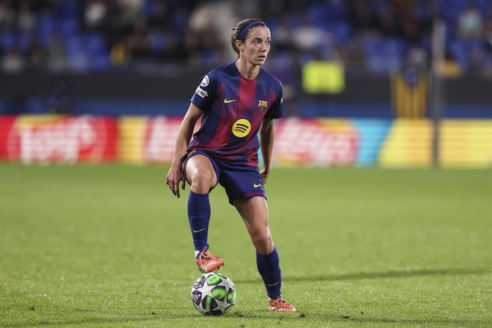 Aitana Bonmati del Bara Femení en un partido de Liga de Campeones femenina