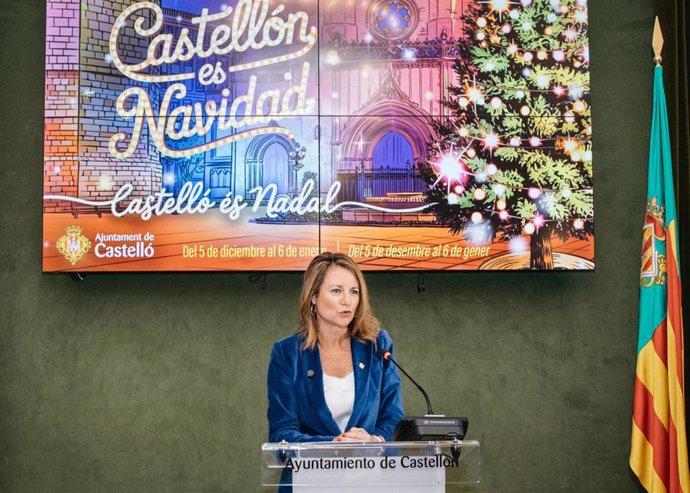 Begoña Carrasco durante la presentación de los actos de Navidad