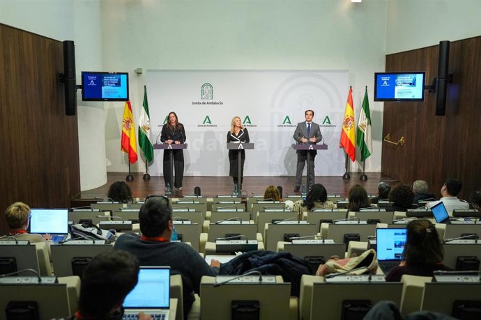 Rueda de prensa posterior al Consejo de Gobierno de la Junta de Andalucía.