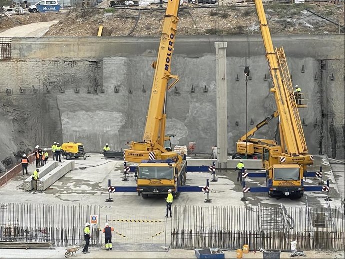 Obras en el Tanque de Tormentas.
