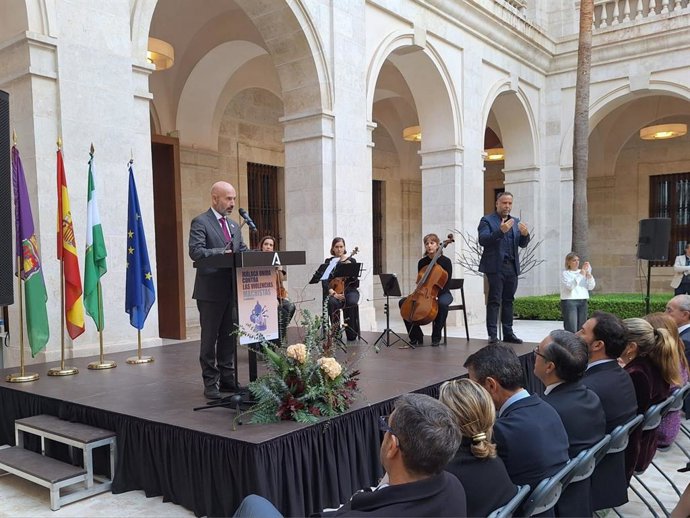 El subdelegado del Gobierno en Málaga, Javier Salas, en el acto este pasado martes con motivo del 25N.