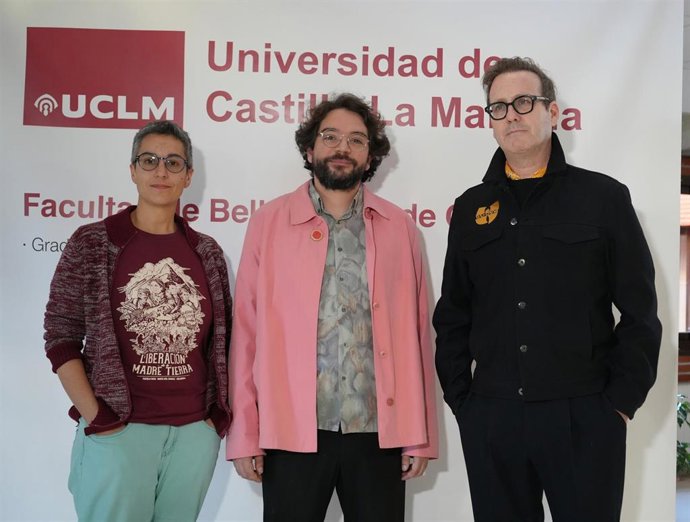 Amaia Bono, Jaime Vallaure y Joaquín Reyes en el photocall del 'Piel de Plátano'.