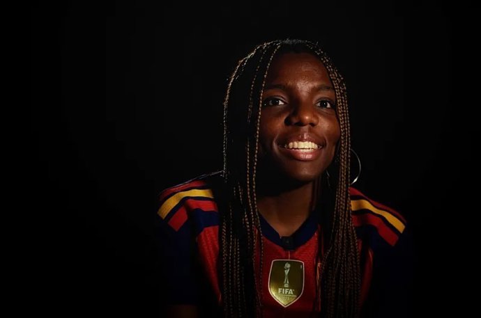 Edna Imade con la camiseta de España