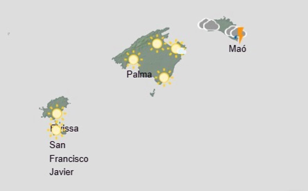 El tiempo hoy, jueves 27 de noviembre, en Baleares.