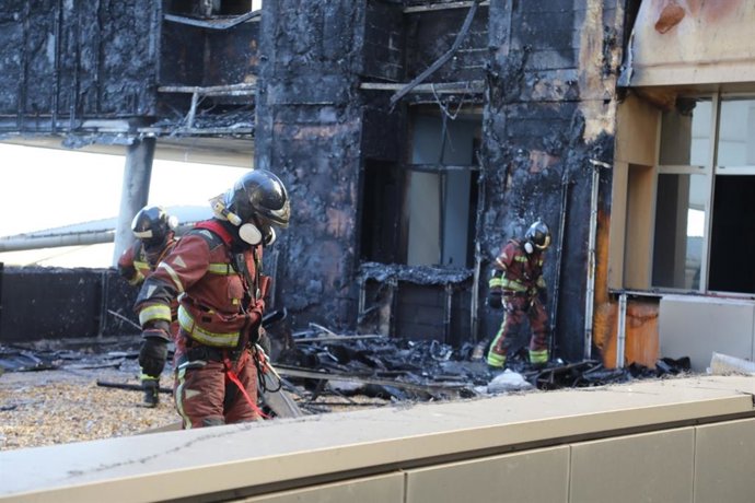 Incendio del bloque 5 del Hospital Santa Lucía de Cartagena