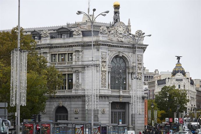 Fachada del Banco de España, a 24 de noviembre de 2025, en Madrid (España).