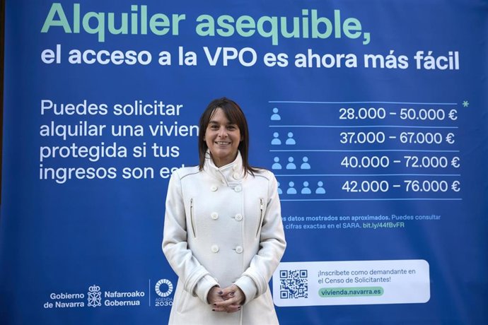 L vicepresidenta tercera y consejera de Vivienda, Juventud y Políticas Migratorias, Begoña Alfaro, presenta la campaña de información sobre el proceso de inscripción en el censo de vivienda protegida para la nueva modalidad de alquiler asequible.