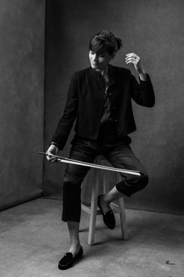 Contrabajista Ángela Contreras