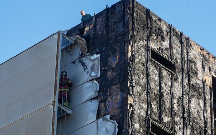 Incendio del bloque 5 del Hospital Santa Lucía de Cartagena