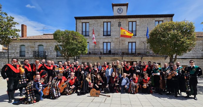 Imagen del encuentro de tunas en Villanubla (Valladolid) en 2024.