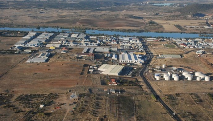 Vista aérea del Polígono Industrial El Prado de Mérida.