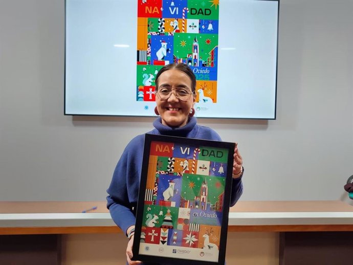 La concejala de Festejos del Ayuntamiento de Oviedo, Covadonga Díaz, presenta las actividades de navidad.