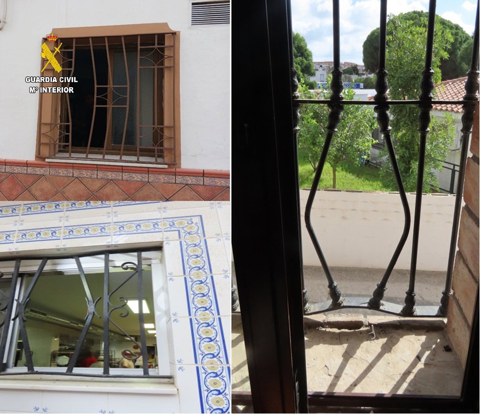 Barrotes de establecimientos doblados por el presunto autor de varios robos en Los Barrios