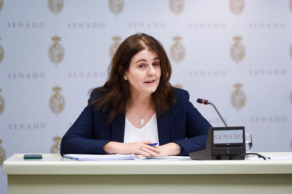 La directora de Energía de la Comisión Nacional de los Mercados y la Competencia (CNMC), Rocio Prieto, comparece ante la Comisión de Investigación sobre el apagón, en el Senado, a 27 de noviembre de 2025, en Madrid (España). Durante su comparecencia ha 