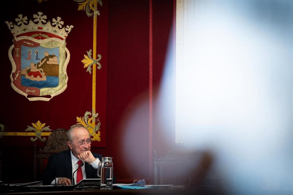El alcalde de Málaga, Francisco de la Torre, durante el pleno
