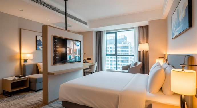 Quarto de hotel com televisão