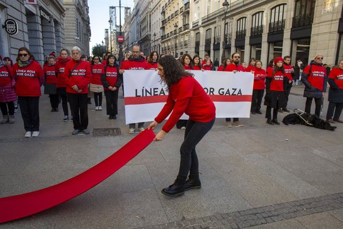 Activistas en el centro de Madrid