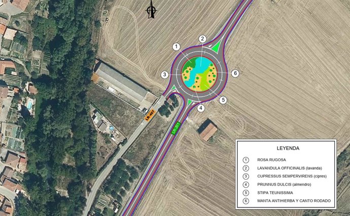 La construcción de una glorieta en la LR-201 mejorará la segurida vial y accesibilidad a Ochánduri