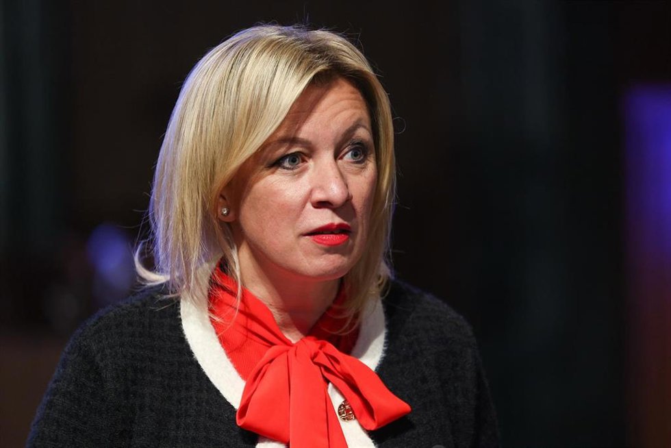 La portavoz del Ministerio de Exteriores de Rusia, Maria Zajarova, durante un acto en Moscú (archivo)