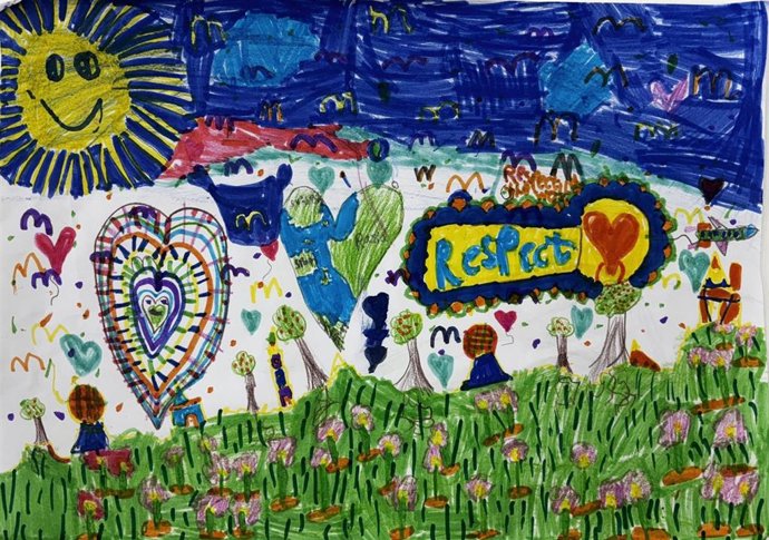 Dibujo ganador de uno de los premios 'Así veo mis derechos'.