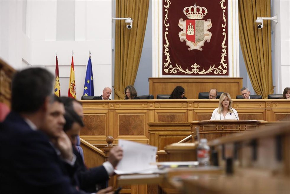 La diputada socialista Ana Isabel Abengózar durante el pleno.