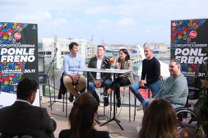 La alcaldesa de Las Palmas de Gran Canaria, Carolina Darias, en la presentación de la carrera Ponle Freno 2025