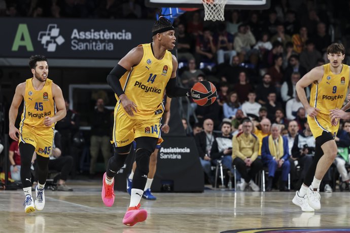 Archivo - Jasiel Rivero of Maccabi Playtika Tel Aviv in action during the Turkish Airlines Euroleague, match played between FC Barcelona and Maccabi Playtika Tel Aviv at Palau Blaugrana on February 05, 2025 in Barcelona, Spain.