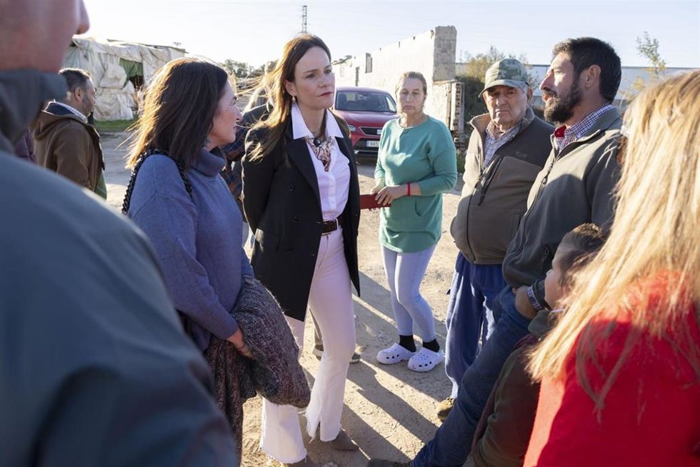 La portavoz nacional de Vox de Agenda España, Isabel Pérez Moniño, en su visita al municipio.