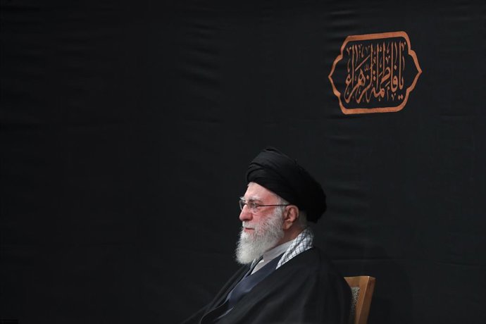 November 24, 2025, Tehran, Iran: Iranian Supreme Leader Ayatollah ALI KHAMENEI participates in the mourning ceremonies on the anniversary of the death of Fatima, the daughter of the Islamic prophet Muhammad, at the Imam Khomeini Hussainiyah in Tehran.