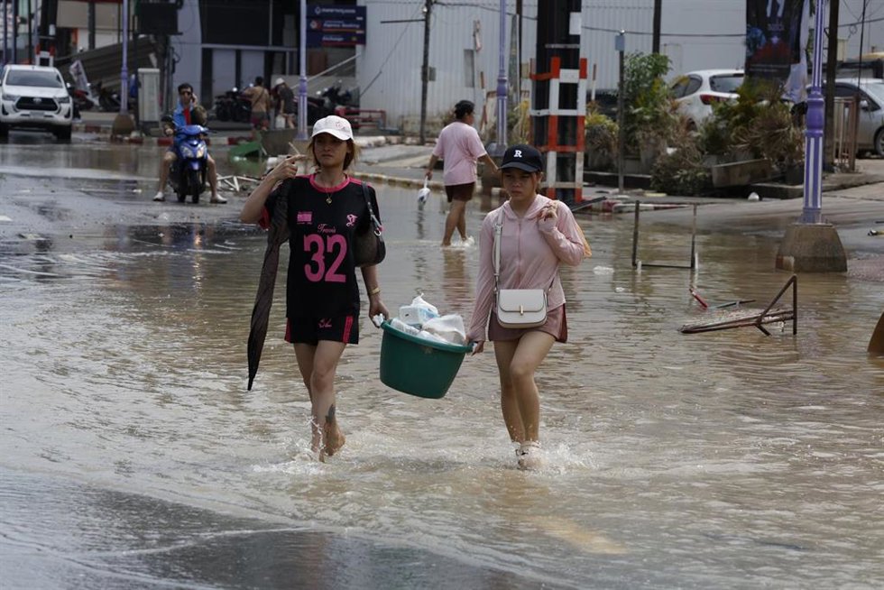 Imagen de archivo de las fuertes inundaciones en Tailandia.
