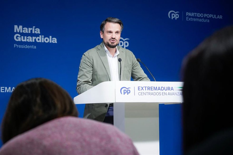 El secretario general del PP de Extremadura, Abel Bautista, en una imagen de archivo