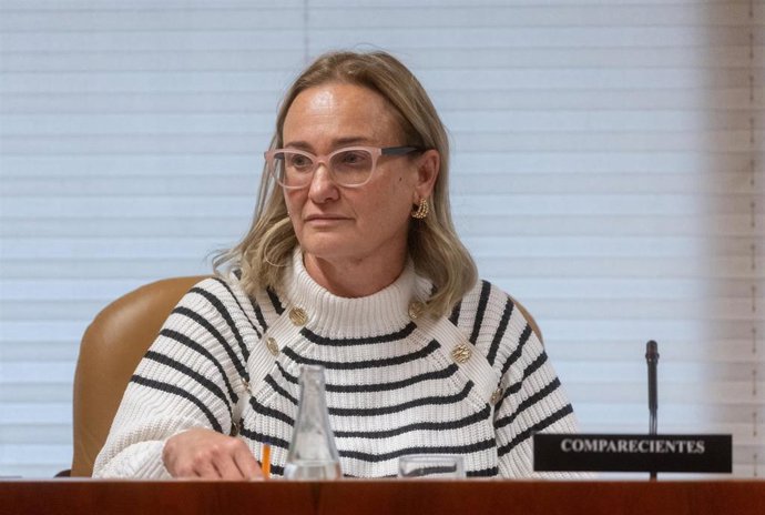 Archivo - La interventora de la Universidad Complutense de Madrid (UCM), María Elvira Gutiérrez-Vierna, durante la Comisión de Investigaciónen la Asamblea de Madrid, a 13 de noviembre de 2024. Archivo.