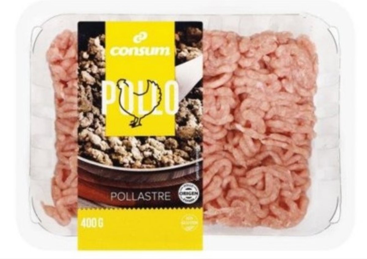 Aesan alerta de presencia de Salmonella en preparado de carne burger meat de pollo de marca Consum distribuido en C-LM