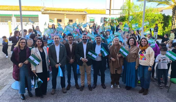 Celebración del Día de la Bandera de Andalucía en el CEIP Nuestra Señora de Gracia de Alosno.