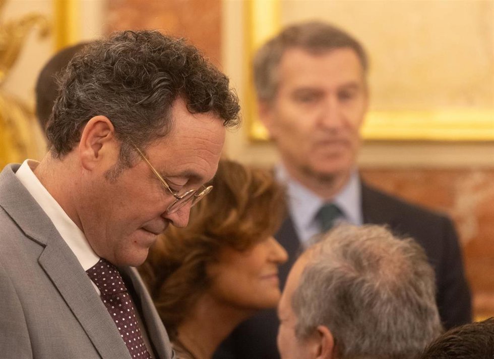Archivo - Álvaro García Ortiz, durante el acto institucional por el Día de la Constitución, en el Congreso de los Diputados, a 6 de diciembre de 2024. Archivo.