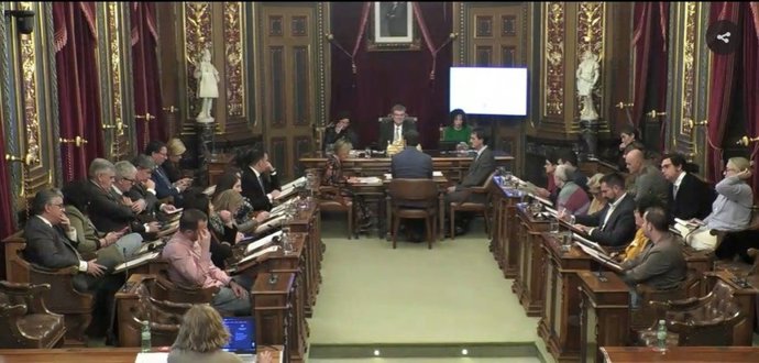 Pleno de presupuestos en el Ayuntamiento de Bilbao.