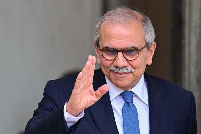 Archivo - July 24, 2025, Paris, France: On July 24, 2025, French President Emmanuel Macron received the Prime Minister of the Republic of Lebanon, Mr. Nawaf Salam, for a working lunch at the Elysee Palace.